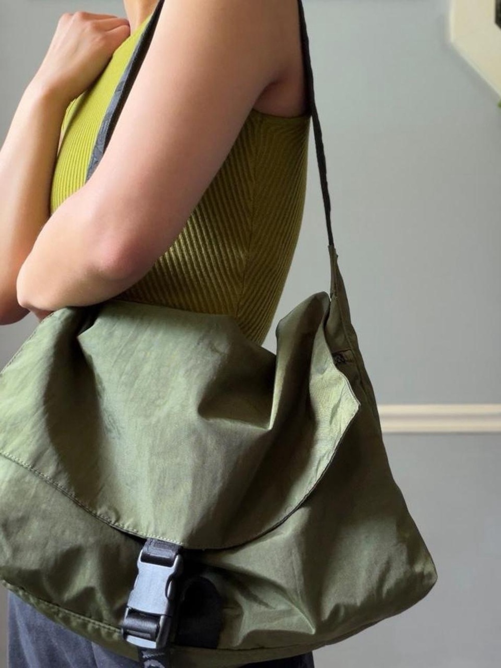 Baggu Recycled Nylon Messenger Bag Bay Laurel